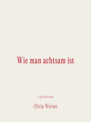 cover image of Wie man achtsam ist
